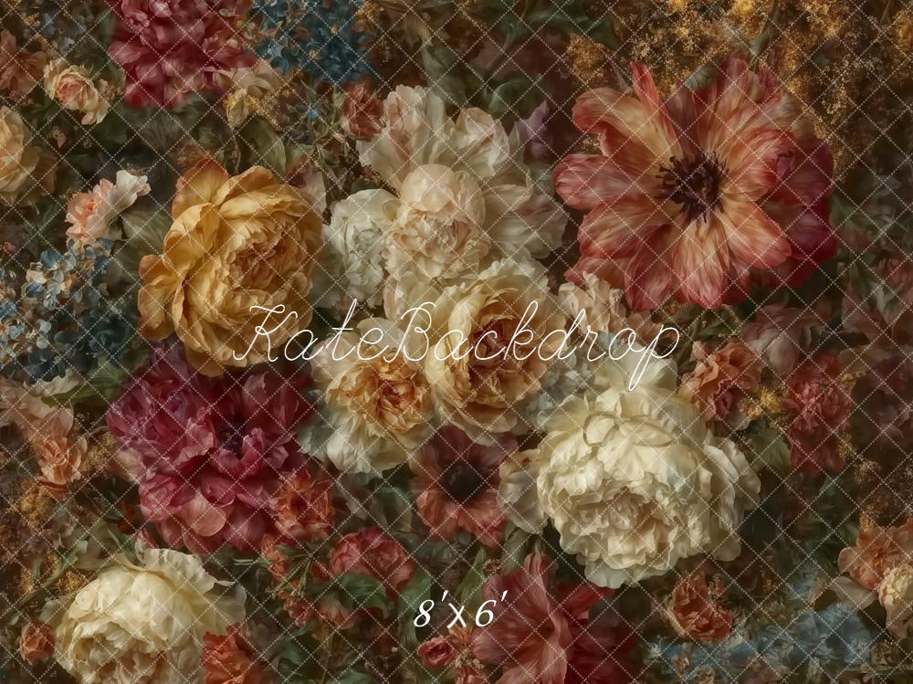 Kate Vintage Flower Fine Art Fleece Backdrop Designed by Emetselch