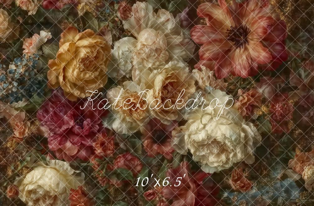Kate Vintage Flower Fine Art Fleece Backdrop Designed by Emetselch - Image 2