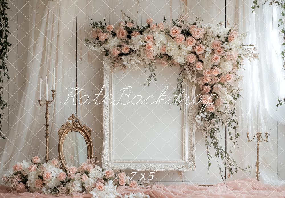 Kate Vintage Flower Mirror Backdrop Designed by Patty Robert - Image 2