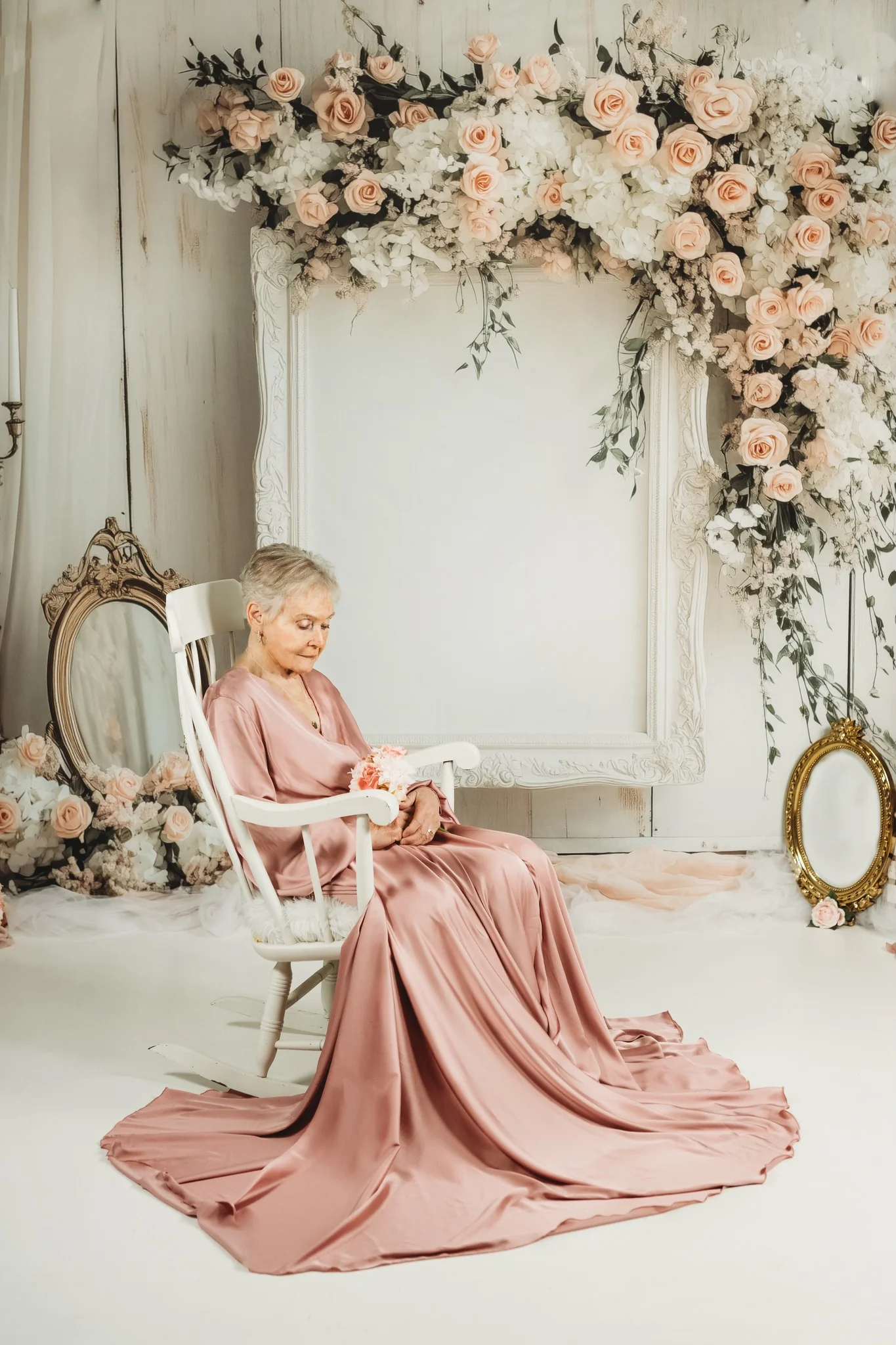 Kate Vintage Flower Mirror Backdrop Designed by Patty Robert - Image 3