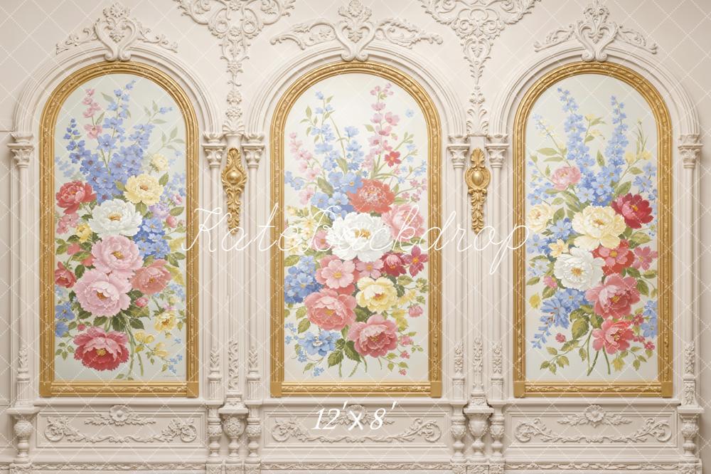Kate Vintage Ornate Floral Arch Backdrop Designed by Emstselch - Image 8