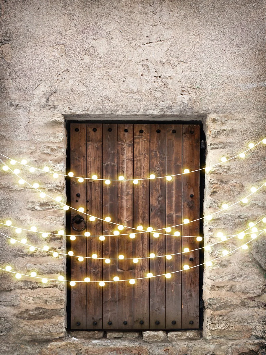 Kate Vintage Wall and Door with Lights Children Backdrop for Children Designed by JFCC - Image 2
