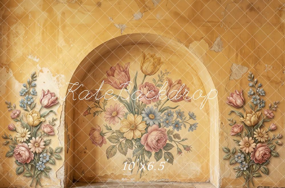 Kate Vintage Wall Arch Floral Mural Backdrop Designed by Patty Robert - Image 4