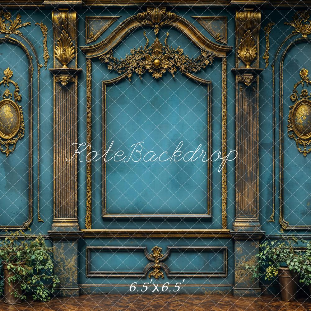 Kate Vintage Wall Elegant Blue Backdrop Designed by Emetselch - Image 2