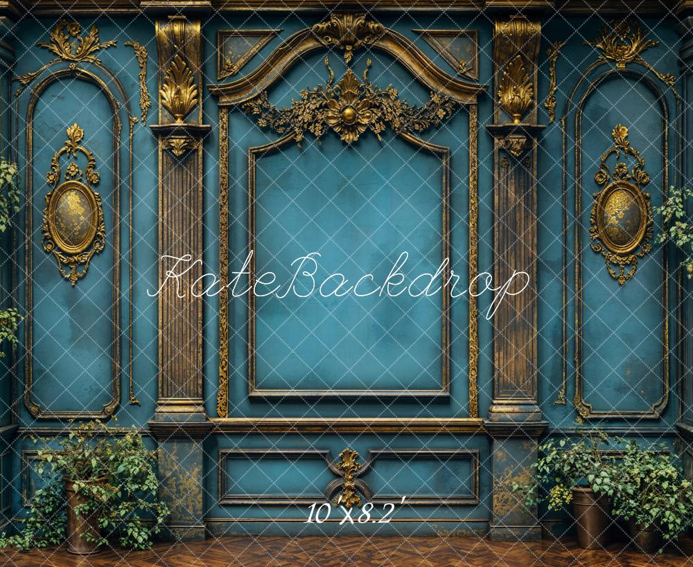 Kate Vintage Wall Elegant Blue Backdrop Designed by Emetselch - Image 5