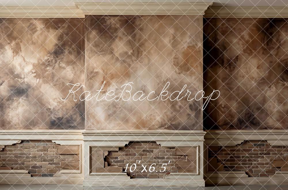 Kate Vintage Wall Exposed Brick Brown Backdrop Designed by Mini MakeBelieve - Image 4
