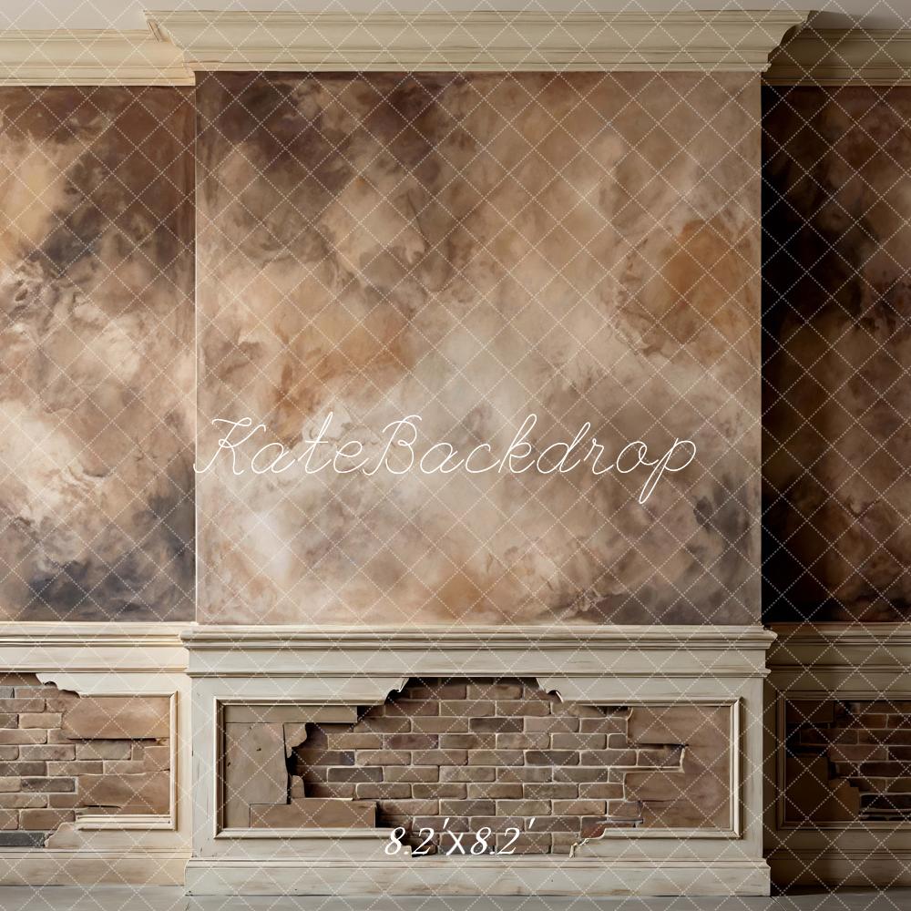 Kate Vintage Wall Exposed Brick Brown Backdrop Designed by Mini MakeBelieve - Image 5