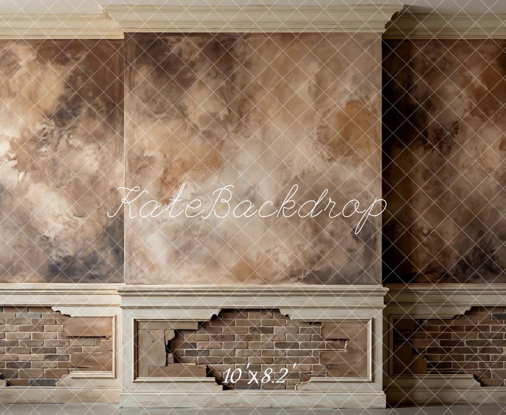 Kate Vintage Wall Exposed Brick Brown Backdrop Designed by Mini MakeBelieve - Image 6