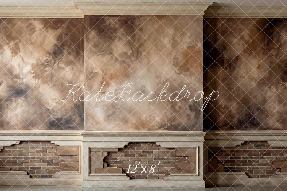 Kate Vintage Wall Exposed Brick Brown Backdrop Designed by Mini MakeBelieve - Image 8