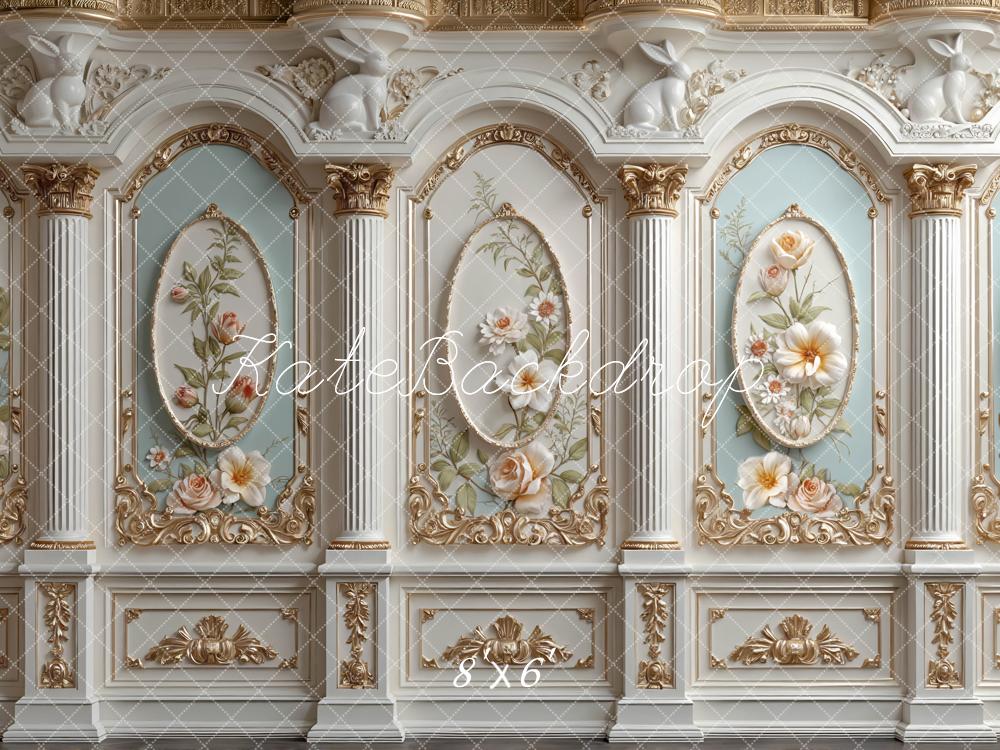 Kate Vintage Wall Floral Columns Rabbits Backdrop Designed by Mini MakeBelieve - Image 3