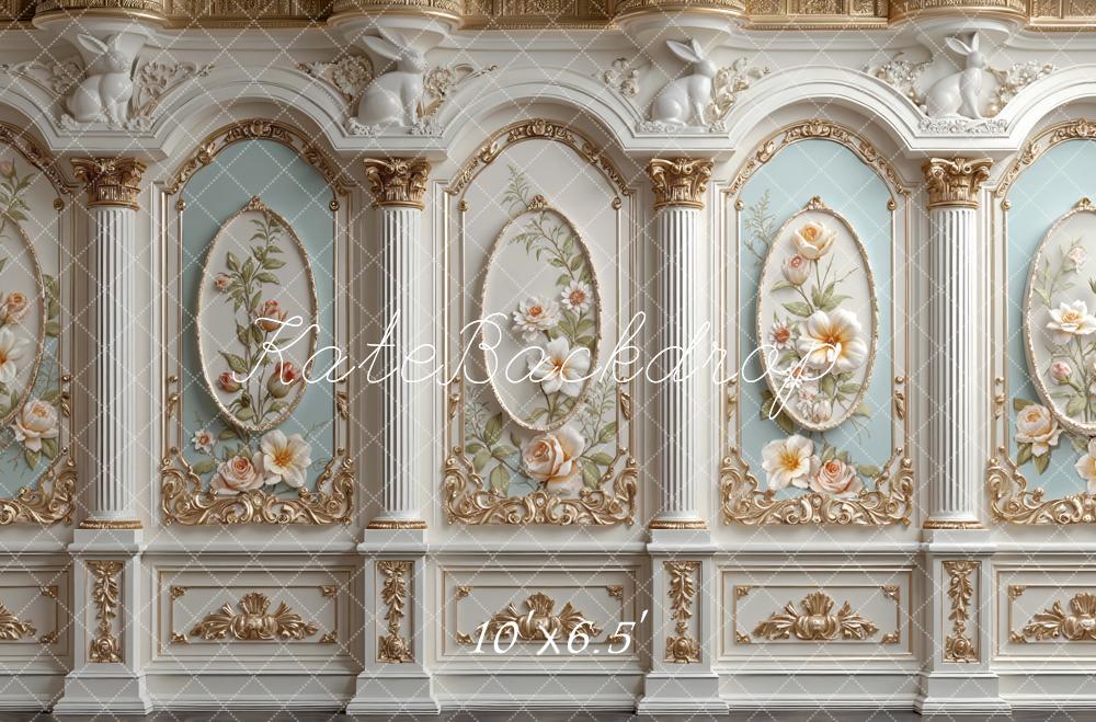 Kate Vintage Wall Floral Columns Rabbits Backdrop Designed by Mini MakeBelieve - Image 4