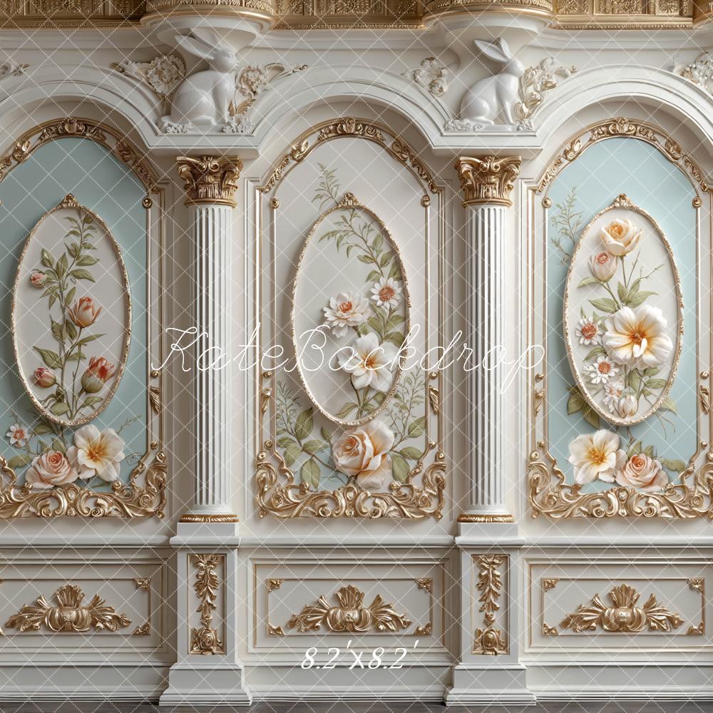 Kate Vintage Wall Floral Columns Rabbits Backdrop Designed by Mini MakeBelieve - Image 5