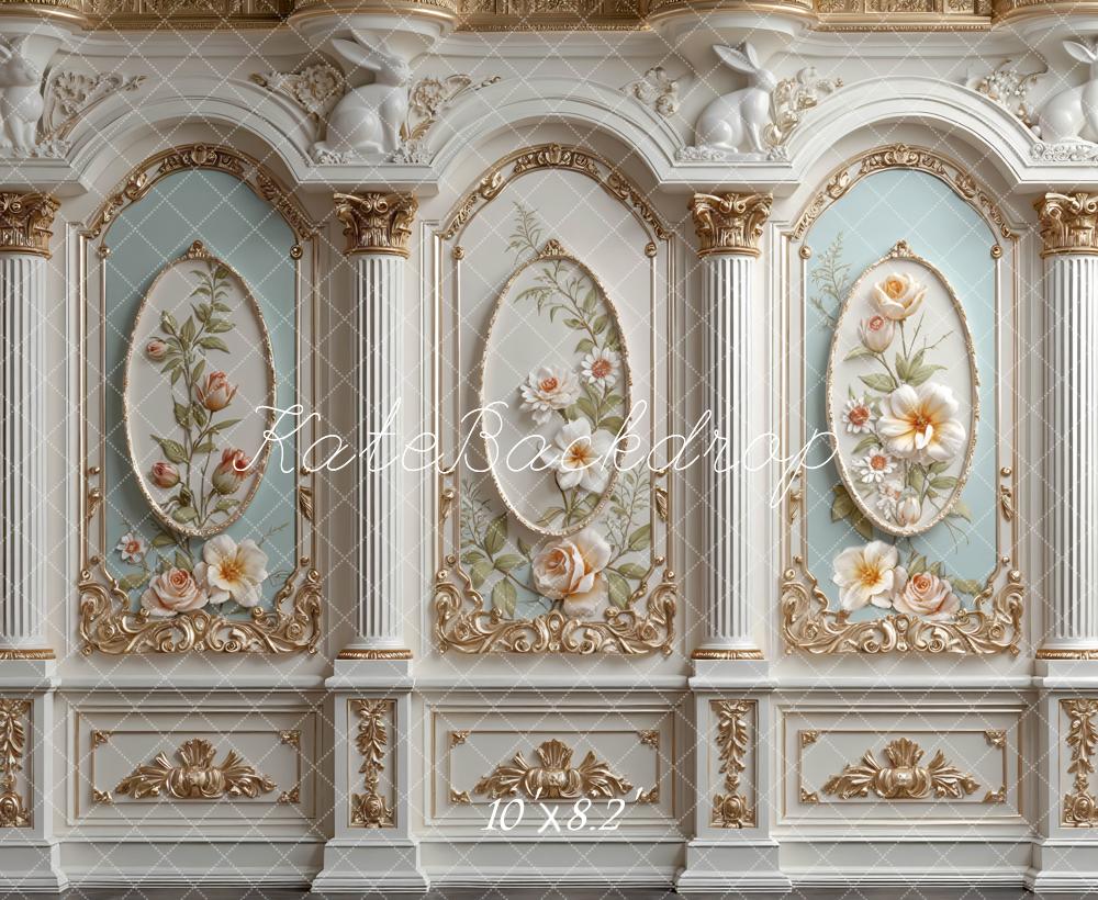 Kate Vintage Wall Floral Columns Rabbits Backdrop Designed by Mini MakeBelieve - Image 6