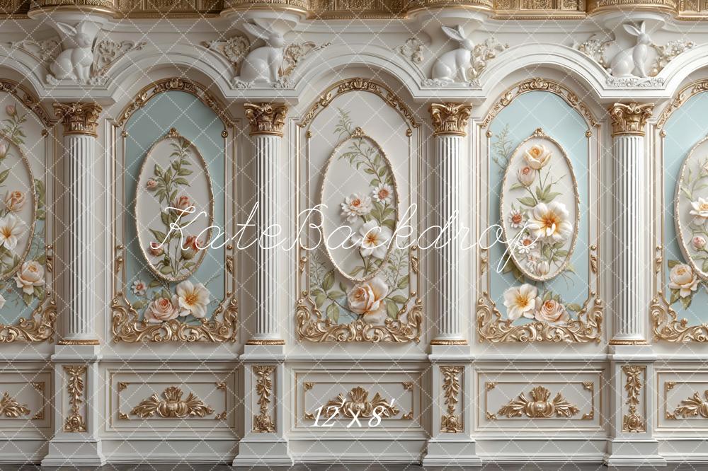 Kate Vintage Wall Floral Columns Rabbits Backdrop Designed by Mini MakeBelieve - Image 8