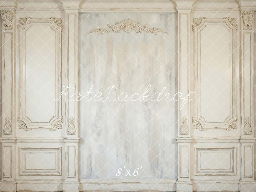 Kate Vintage Wall Ornate Moulding Ivory Backdrop Designed by Mini MakeBelieve - Image 3