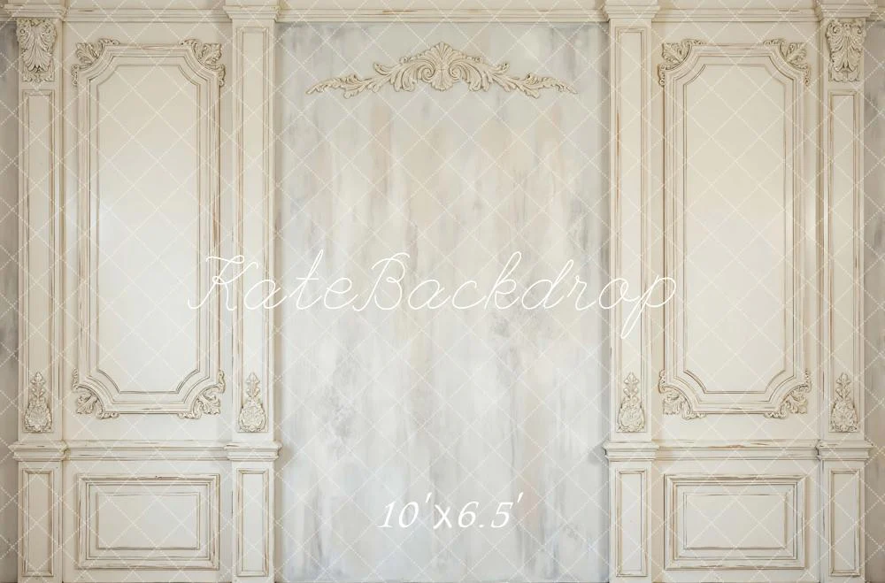 Kate Vintage Wall Ornate Moulding Ivory Backdrop Designed by Mini MakeBelieve - Image 4