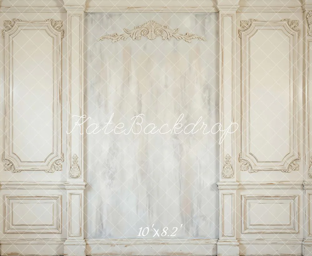 Kate Vintage Wall Ornate Moulding Ivory Backdrop Designed by Mini MakeBelieve - Image 6