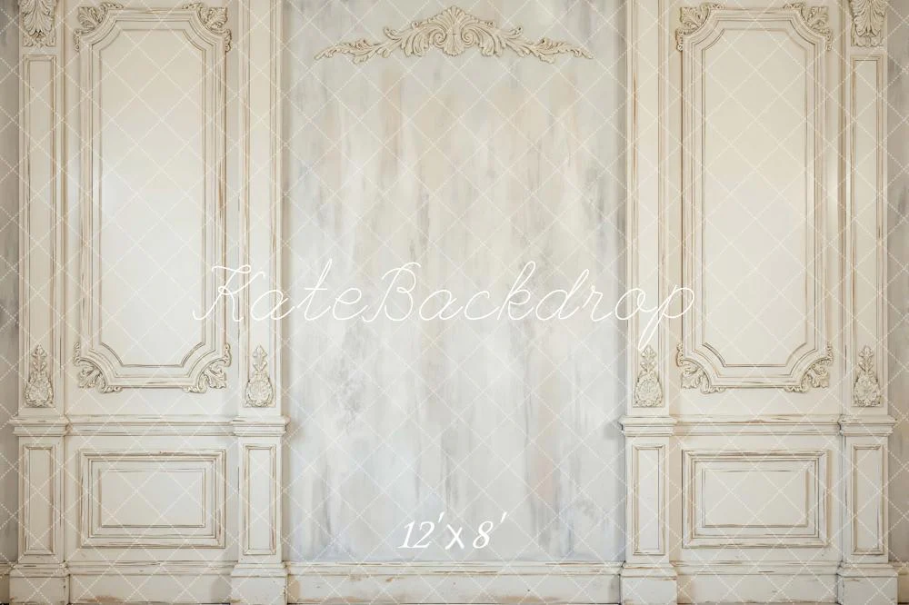 Kate Vintage Wall Ornate Moulding Ivory Backdrop Designed by Mini MakeBelieve - Image 8