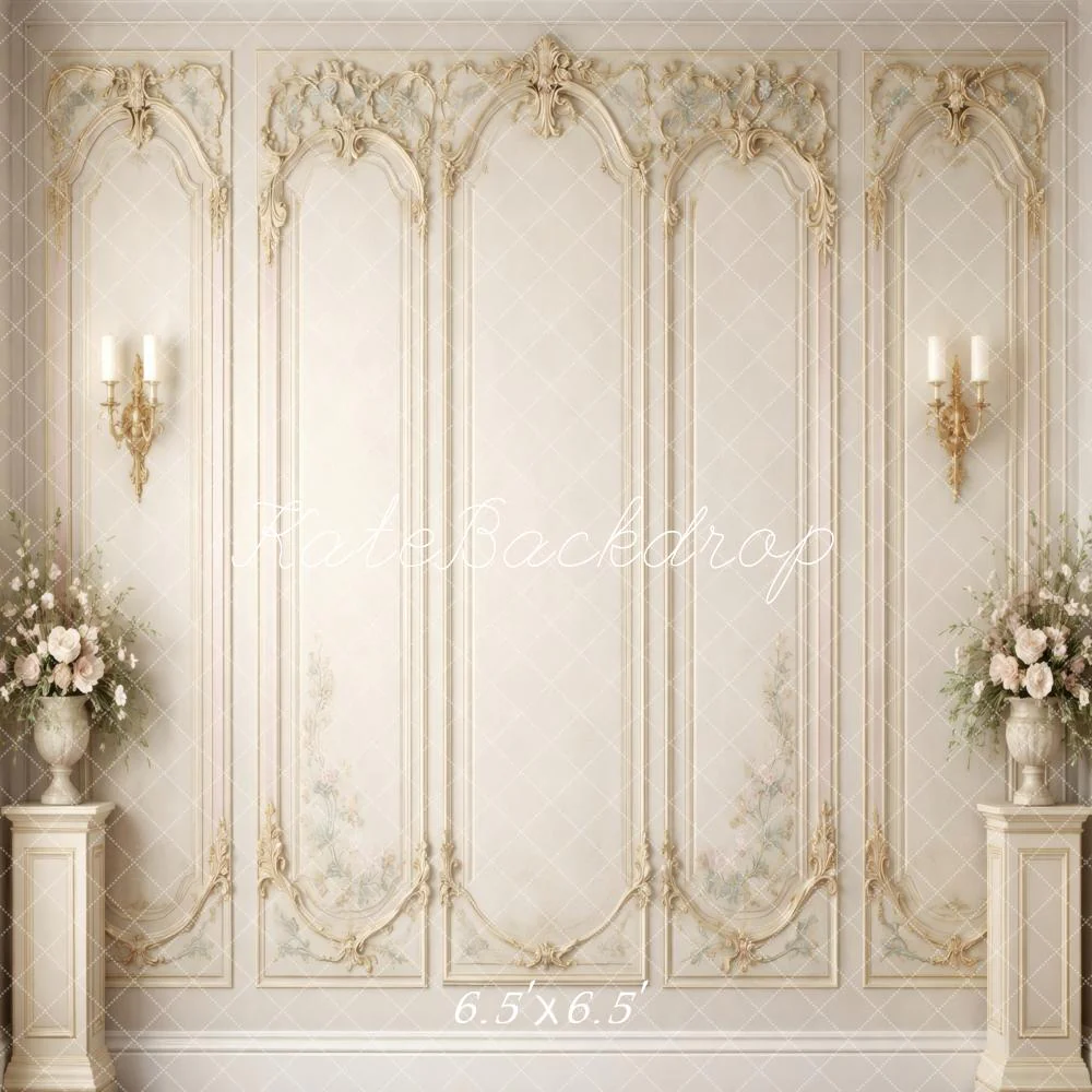 Kate Vintage Wall Sconces Ivory Backdrop Designed by Vertigo Productions - Image 2