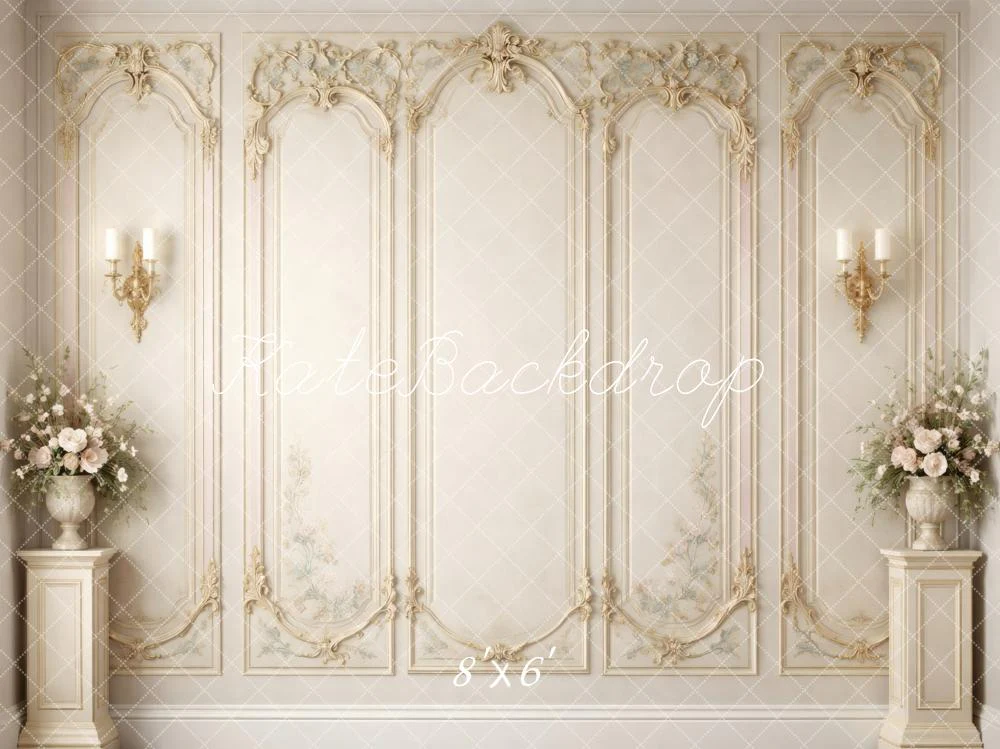 Kate Vintage Wall Sconces Ivory Backdrop Designed by Vertigo Productions - Image 3