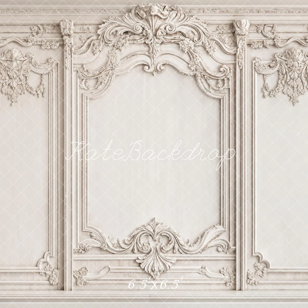 Kate Vintage White Elegant Wall Backdrop Designed by Emetselch - Image 4
