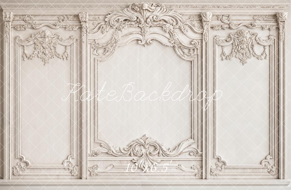 Kate Vintage White Elegant Wall Backdrop Designed by Emetselch - Image 5