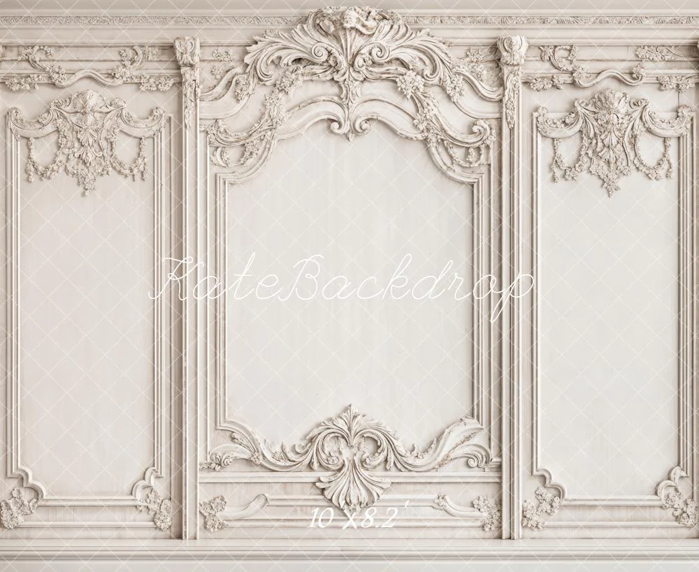Kate Vintage White Elegant Wall Backdrop Designed by Emetselch - Image 7