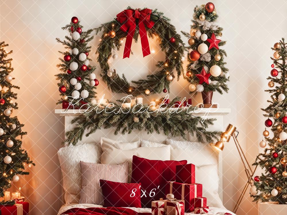 Kate Warm Christmas Headboard Tree Backdrop for Photography - Image 6