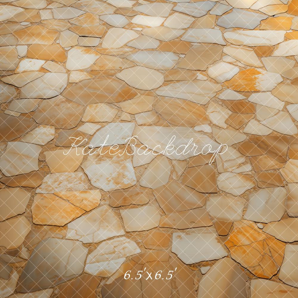 Kate Warm Yellow Stone Texture Floor Backdrop Designed by Kate Image - Image 2