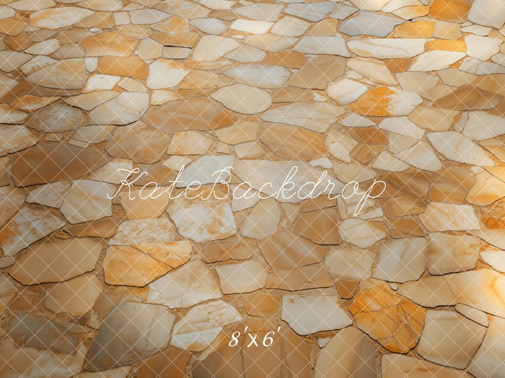 Kate Warm Yellow Stone Texture Floor Backdrop Designed by Kate Image - Image 3