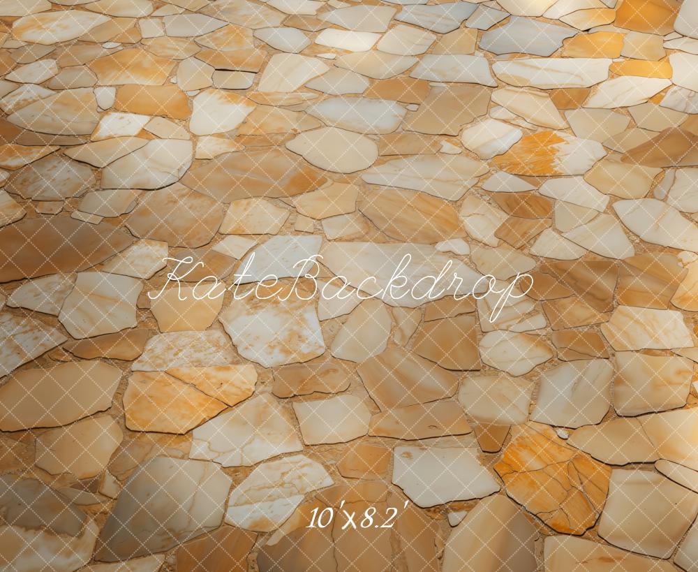 Kate Warm Yellow Stone Texture Floor Backdrop Designed by Kate Image - Image 5