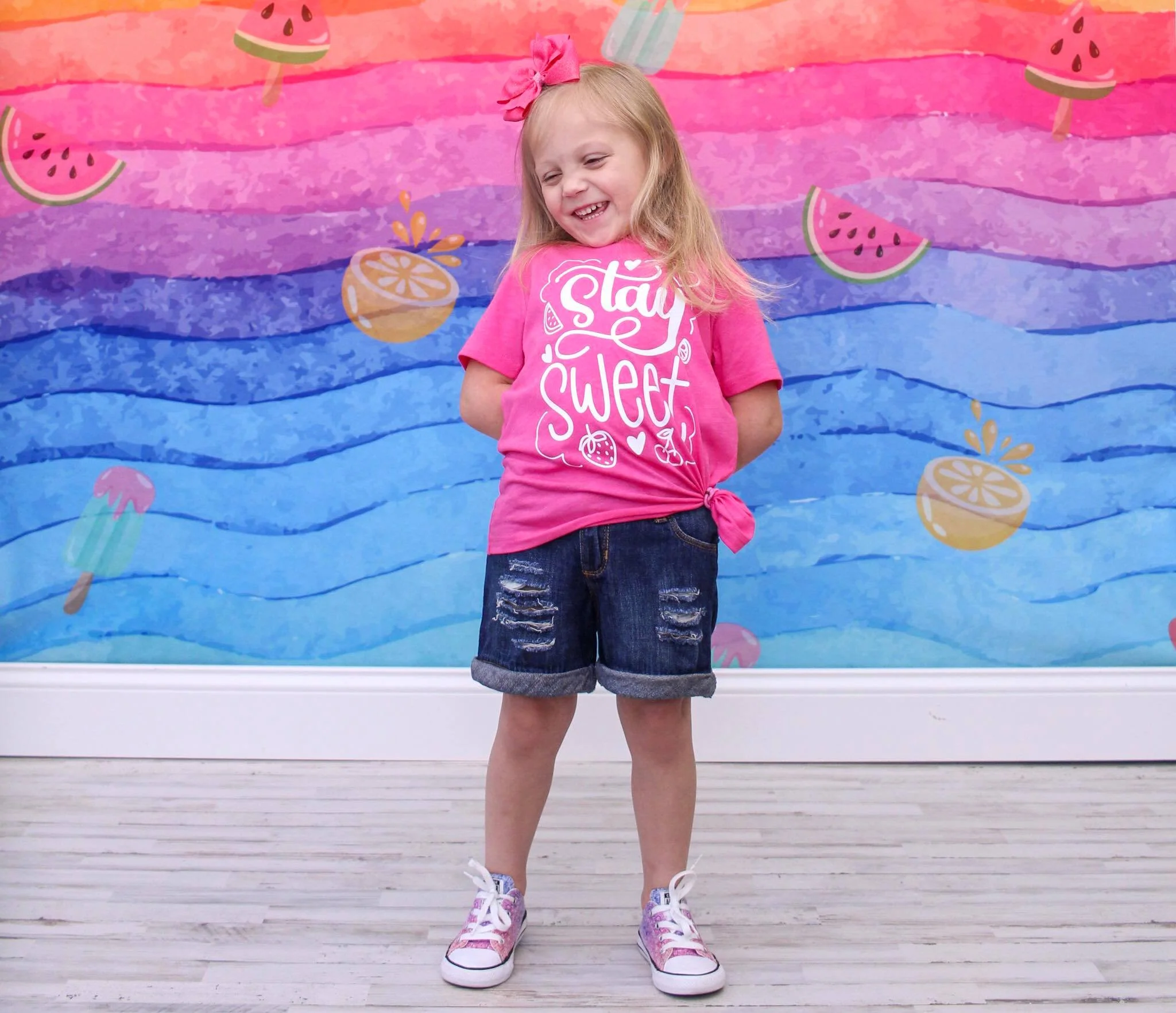 Kate Watercolor Stripes Summer Backdrop for Photography designed by Jerry_Sina - Image 5