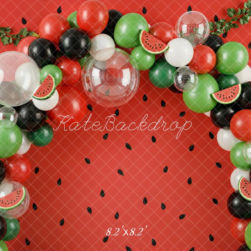 Kate Watermelon Balloon Arch Seeds Red Backdrop Designed by Emetselch - Image 5