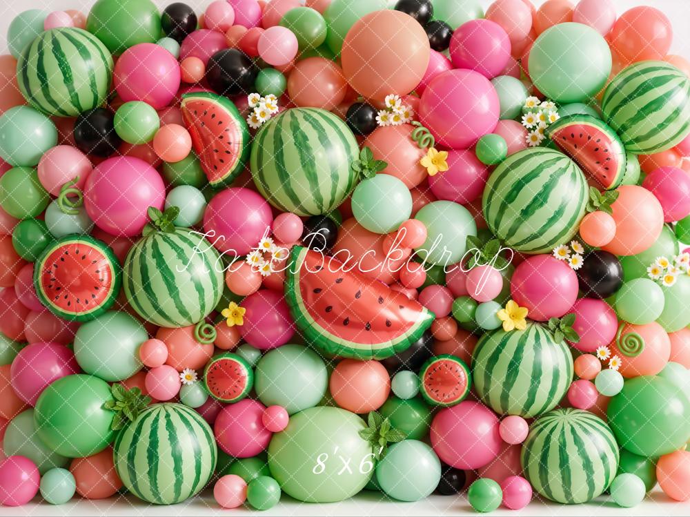 Kate Watermelon Balloons Colourful Backdrop Designed by Emetselch - Image 3