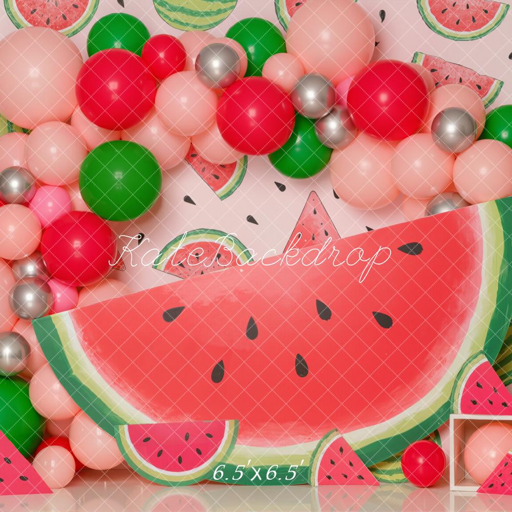 Kate Watermelon Slice Balloons Pattern Backdrop Designed by Emetselch - Image 2