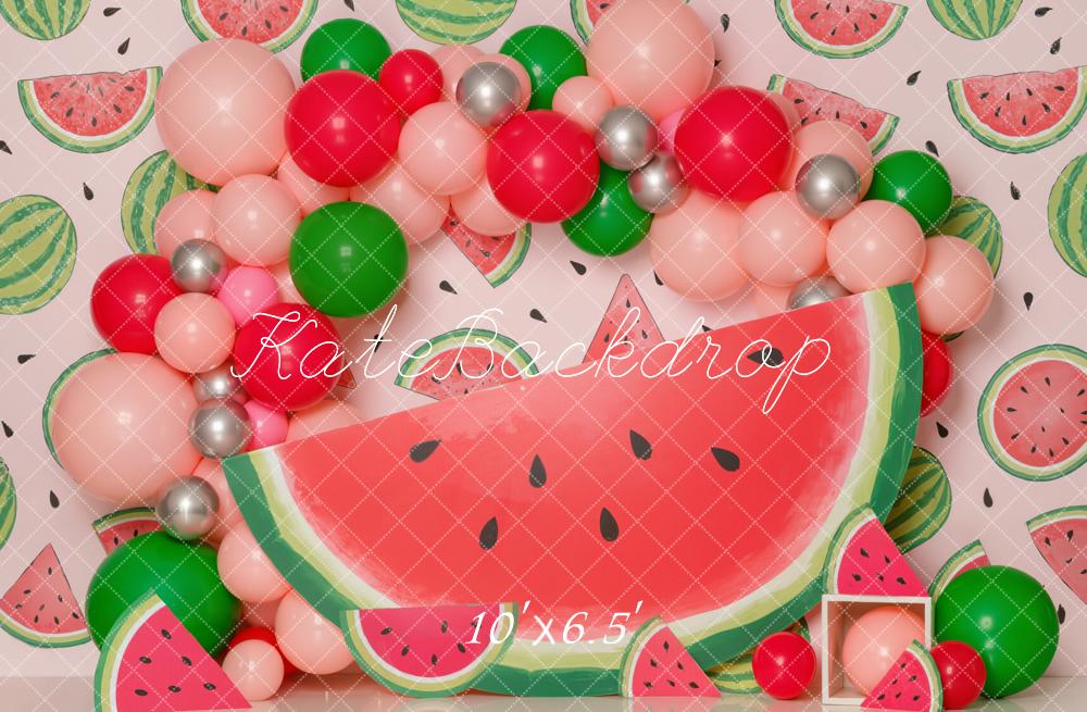 Kate Watermelon Slice Balloons Pattern Backdrop Designed by Emetselch - Image 4