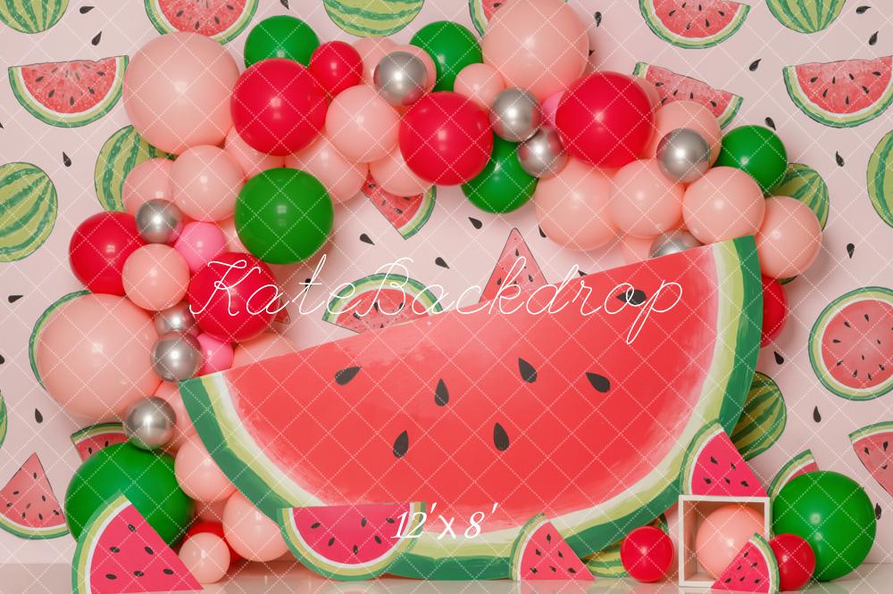 Kate Watermelon Slice Balloons Pattern Backdrop Designed by Emetselch - Image 8