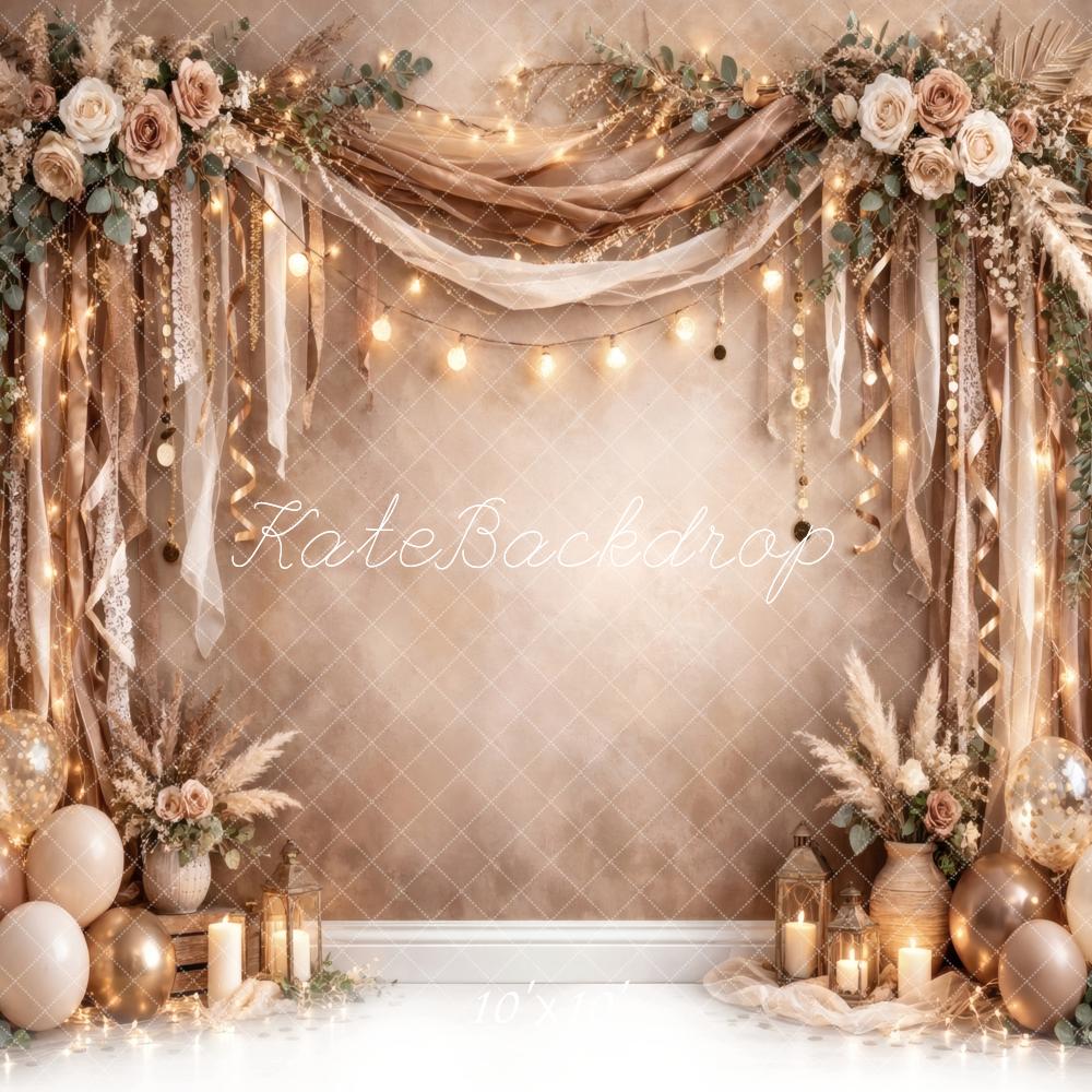 Kate Wedding Arch Candles Balloons Backdrop Designed by Vertigo Productions - Image 7