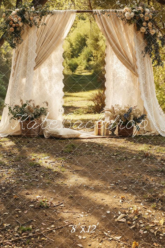 Kate Wedding Arch Lace Curtains Backdrop Designed by Emetselch - Image 12