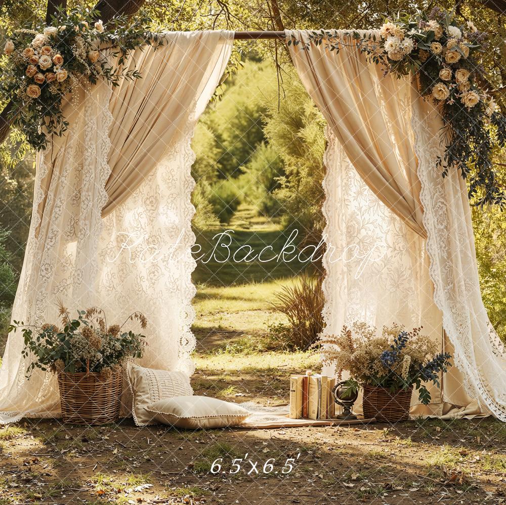 Kate Wedding Arch Lace Curtains Backdrop Designed by Emetselch - Image 2