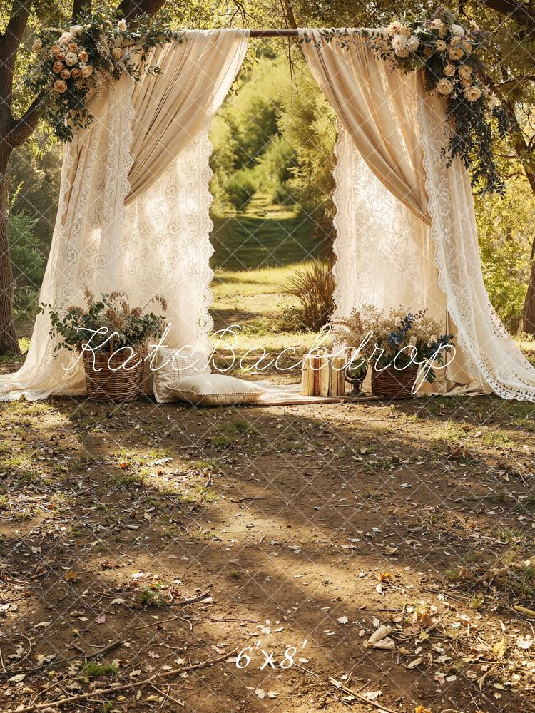 Kate Wedding Arch Lace Curtains Backdrop Designed by Emetselch - Image 3