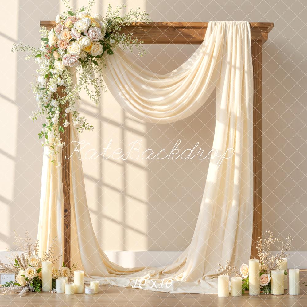 Kate Wedding Boho Drapes Candles Backdrop Designed by Emetselch - Image 7