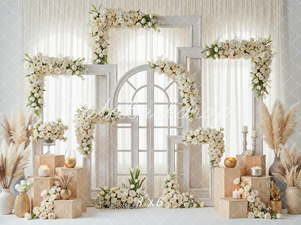 Kate Wedding Boho Window Pampas Backdrop Designed by Mini MakeBelieve - Image 3