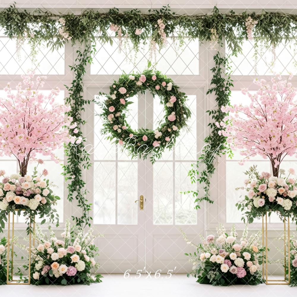 Kate Wedding Cherry Blossom Wreath Floral Backdrop Designed by Patty Robert - Image 2
