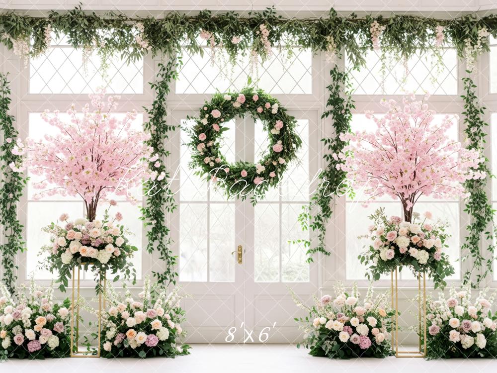 Kate Wedding Cherry Blossom Wreath Floral Backdrop Designed by Patty Robert - Image 3