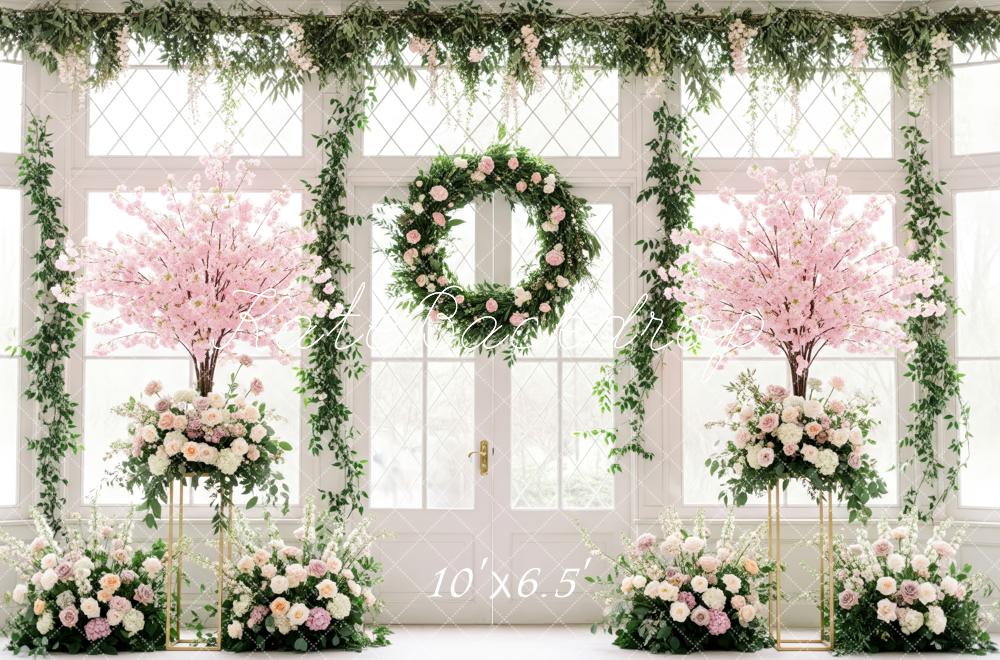 Kate Wedding Cherry Blossom Wreath Floral Backdrop Designed by Patty Robert - Image 4