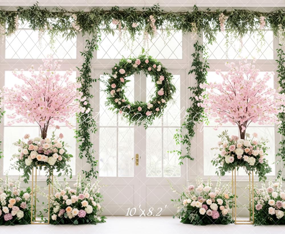 Kate Wedding Cherry Blossom Wreath Floral Backdrop Designed by Patty Robert - Image 6