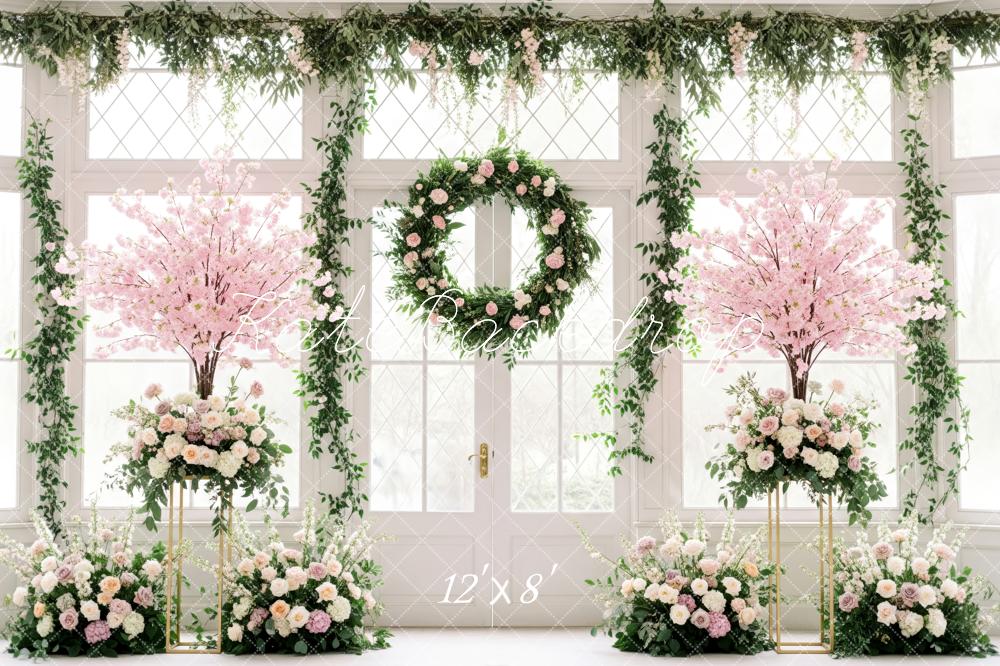 Kate Wedding Cherry Blossom Wreath Floral Backdrop Designed by Patty Robert - Image 8