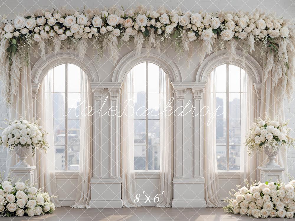 Kate Wedding Classic Windows Roses Garland Backdrop Designed by Mini MakeBelieve - Image 3