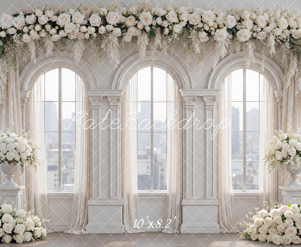 Kate Wedding Classic Windows Roses Garland Backdrop Designed by Mini MakeBelieve - Image 6